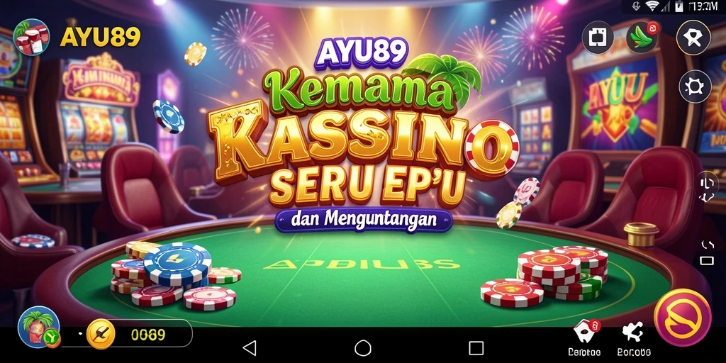 Screenshot gameplay AYU89 menampilkan suasana kasino yang mendebarkan.