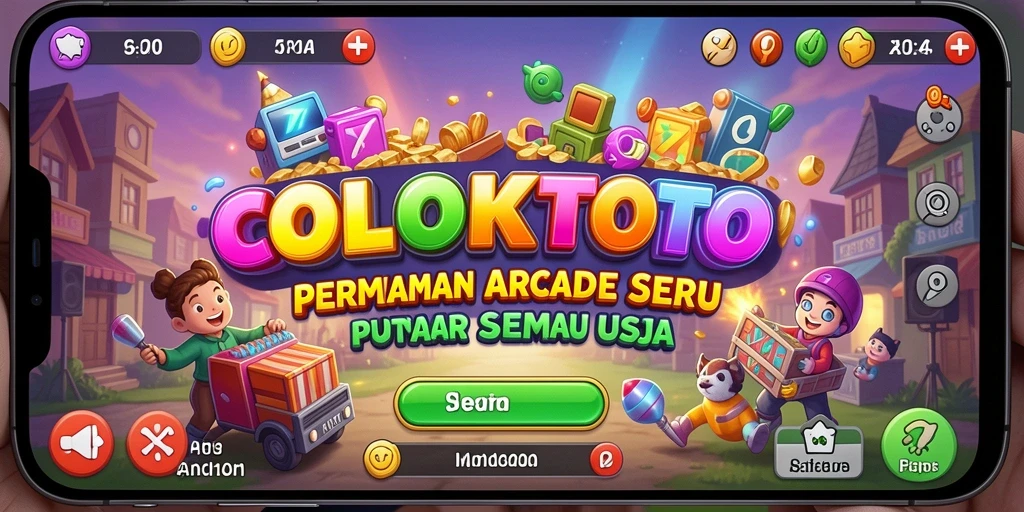 Screenshot utama COLOKTOTO menampilkan gameplay Arcade yang seru dan menantang.