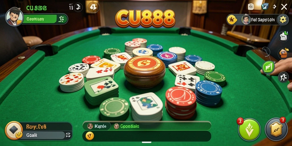 Screenshot CU888 menunjukkan gameplay seru dan interaksi pemain.