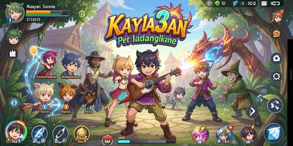 Screenshot gameplay KAYA33 yang menunjukkan pertempuran karakter Anime.