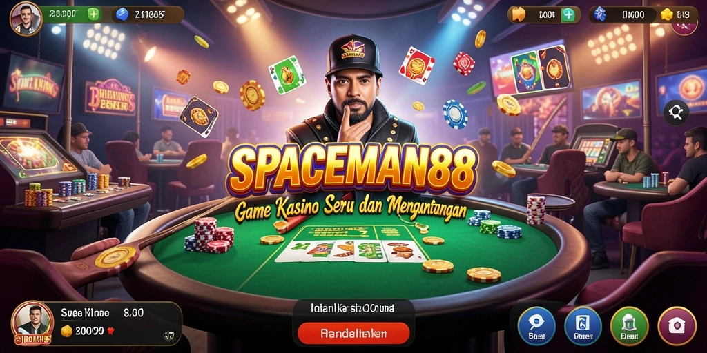 Tampilan gameplay seru di SPACEMAN88, menampilkan momen kemenangan Kasino.
