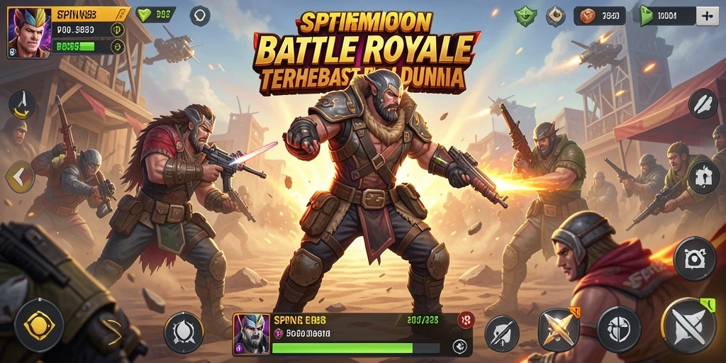 Tangkapan layar gameplay SPIN88 yang mengesankan dalam pertempuran Battle Royale.
