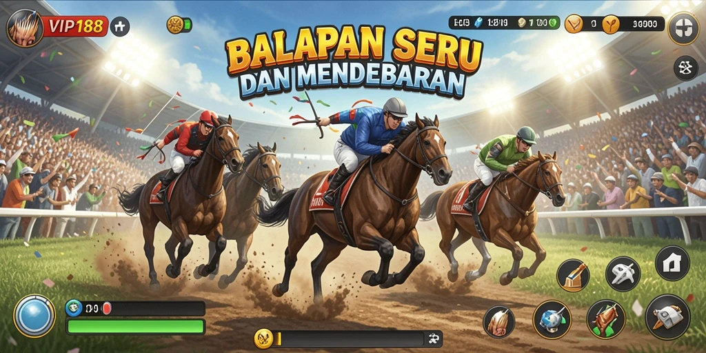 Gameplay seru VIP188 dalam balapan yang mendebarkan.
